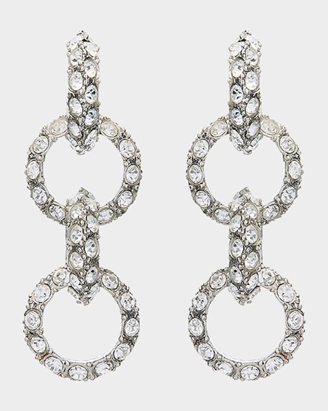 Multi-Strand Crystal Drop Earrings