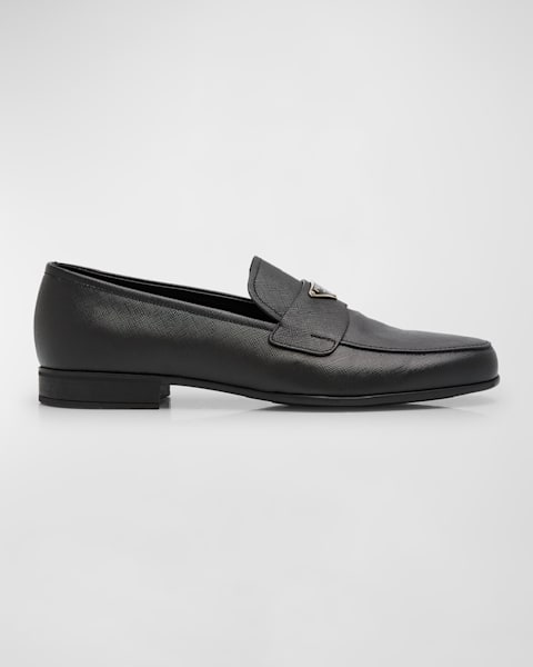 Prada Saffiano Leather Penny Loafer | Neiman Marcus