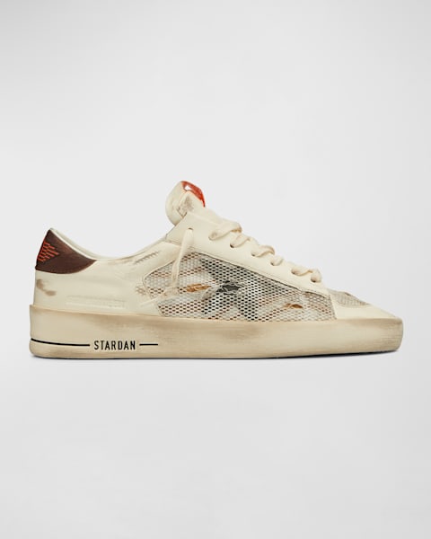 Golden Goose Men's Stardan Leather Low-Top Sneakers | Neiman