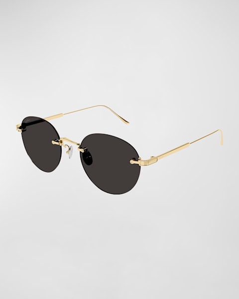Men's Square Rimless Metal Sunglasses | Neiman Marcus