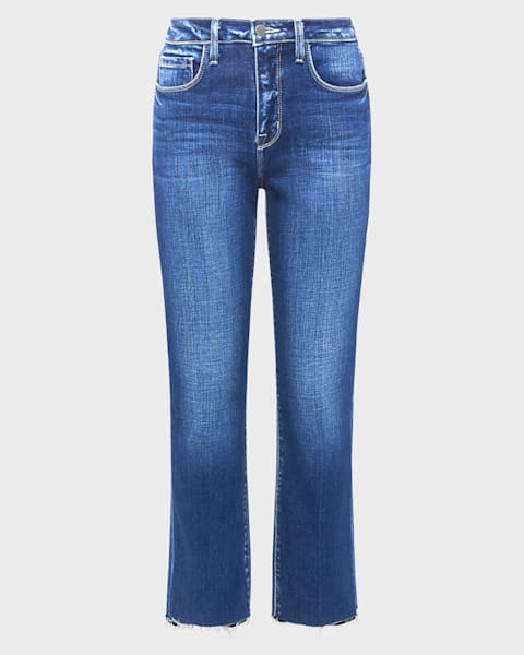 PURPLE Slim Straight Back Cutout Jeans | Neiman Marcus