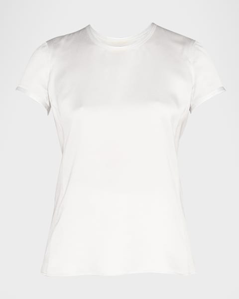 Tシャツ・カットソー GIORGIO ARMANI Giorgio Armani Silk Shirt Giorgio Armani Men's Silk-Cotton Crew T-Shirt | Neiman Marcus