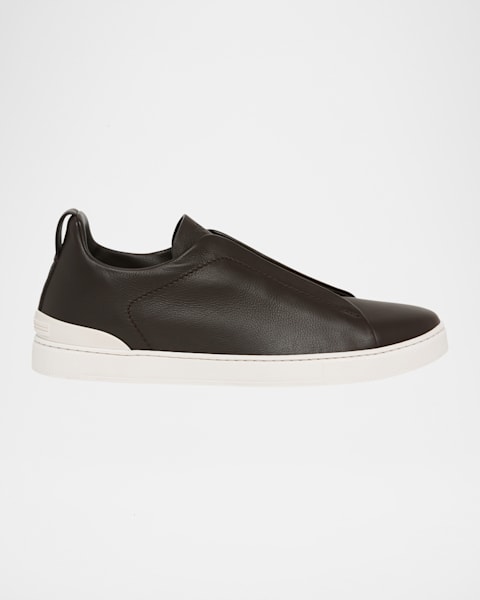 Ermenegildo Zegna｜SNEAKERS (Deerskin Triple Stitch Snea Dark Brown Deerskin Triple Stitch™ Sneakers SS25 22361780