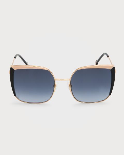 Balmain Monogram Acetate & Titanium Cat-Eye Sunglasses  display picture 1