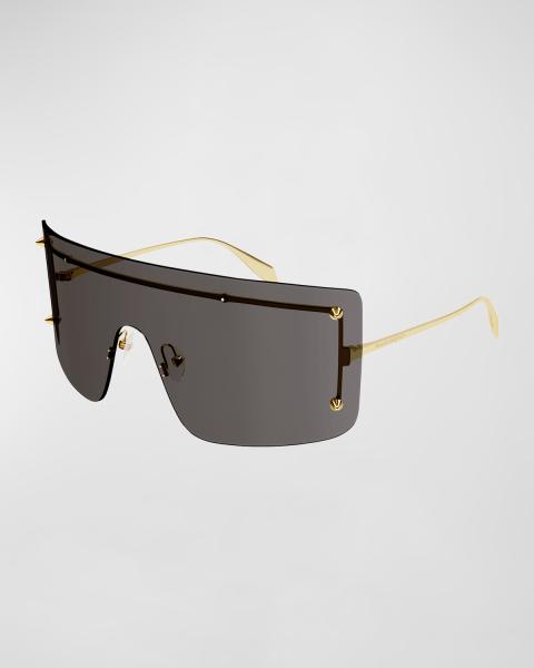 Alexander McQueen
Studded Logo Metal Shield Sunglasses Alexander McQueen® AM0447S Shield Sunglasses EuroOptica™ main image 4