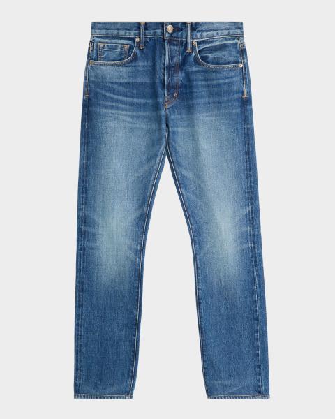 Burberry Men's Slim Fit Coated Jeans | Neiman Marcus