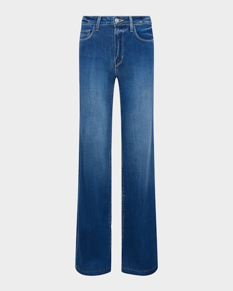 PAIGE Tatum Wide-Leg Jeans | Neiman Marcus