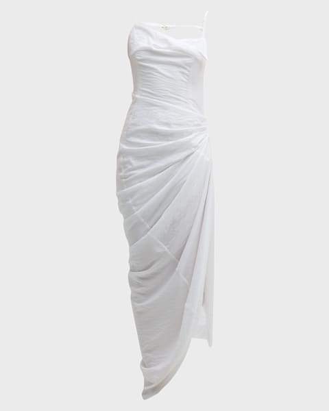 Selena Backless Twist Back Matte Viscose Crepe Dress 