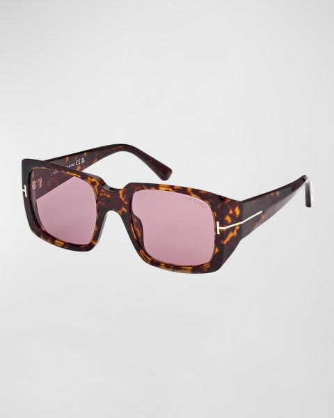 TOM FORD Square Metal and Acetate Optical Glasses | Neiman Marcus