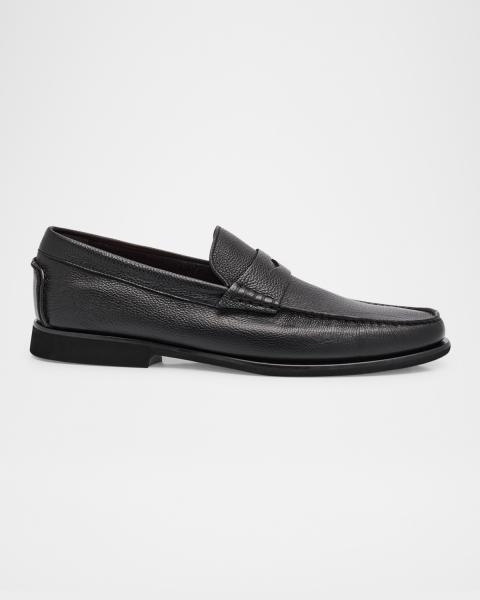 Gucci Men's Henry Leather Penny Loafers | Neiman Marcus