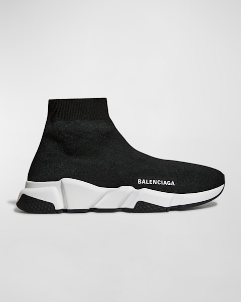 Balenciaga Speed 2.0 Knit Clear-Sole Sneakers | Neiman Marcus