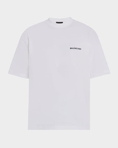 Balenciaga Men's Paris Moon Oversized T-Shirt | Neiman Marcus