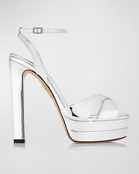Sundance 140mm Metallic Platform Sandals, Gold