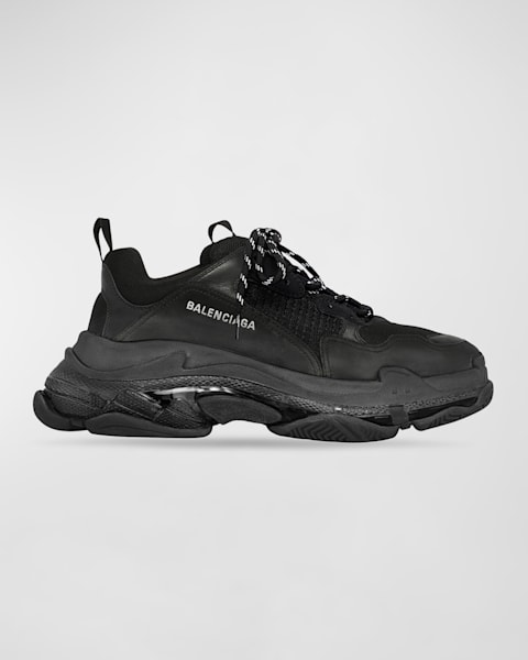 人気★関税込【BALENCIAGA】TRIPLE S DENIM TRAINERS Black Balenciaga Triple S Sneakers Denim | Saks Fifth Avenue
