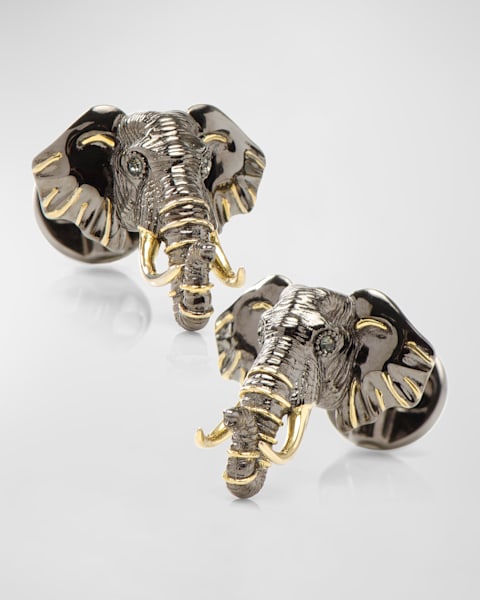 Men's Two-Tone Fishing Reel Cufflinks