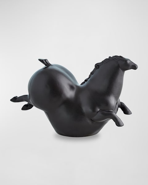 Libertino Horse Sculpture - Matte Black 