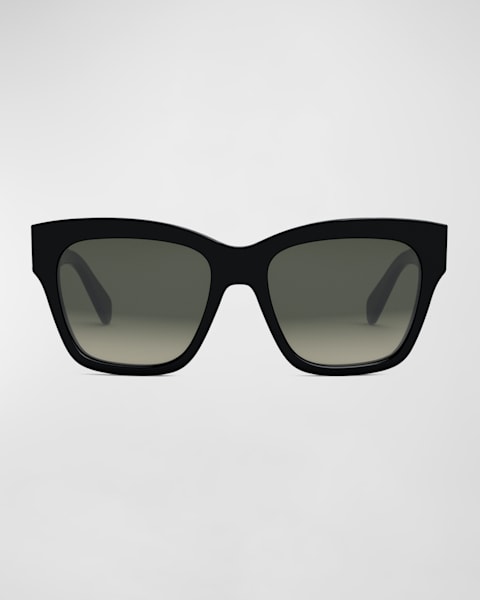Celine Chunky Rectangle Acetate Sunglasses | Neiman Marcus