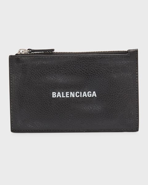 Balenciaga Men's Cash Long Coin Card Holder | Neiman Marcus
