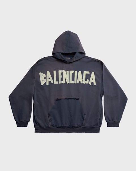 Balenciaga Men's Skater Zip Up Hoodie Medium Fit | Neiman Marcus