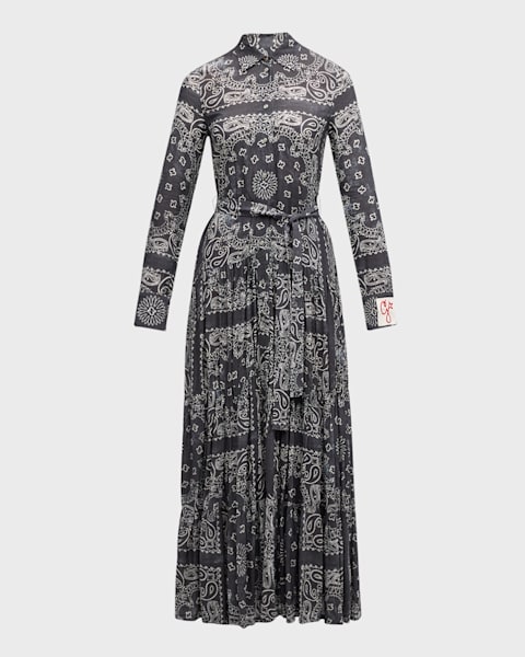 Jean Paul Gaultier Tattoo Mariniere Mesh Long-Sleeve Maxi