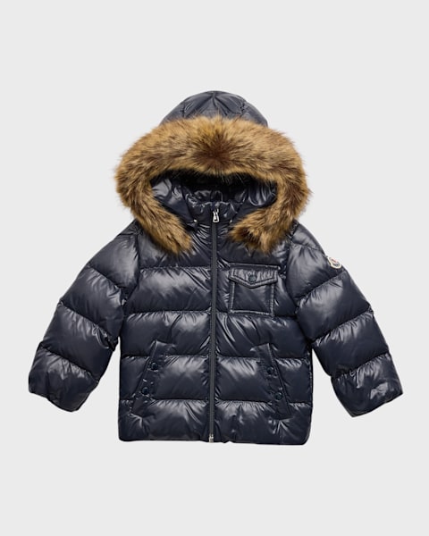 Moncler Girl's Cecil Quilted Jacket, Size 6M-3 | Neiman Marcus