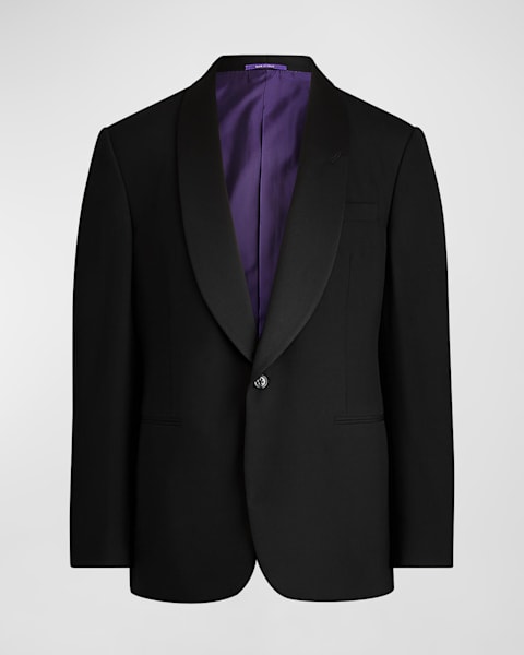 人気ブランド Label Purple Lauren Ralph Men's Tuxedo Wool Solid Barathea スーツ・フォーマル・ドレス