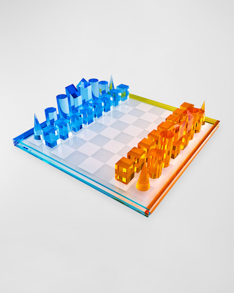 17" Lucite Chess Set 