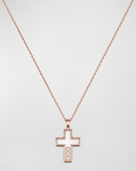 Chopard Happy Hearts 18K Rose Gold Mother-of-Pearl & Diamond Long