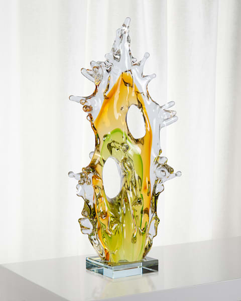 Dale Tiffany Zuma Art Glass Parrot Sculpture - 5.5
