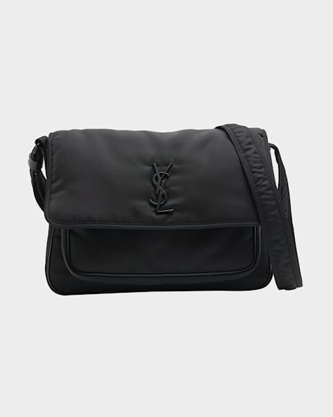 Saint Laurent Men's City Mini Crossbody Bag in Nylon