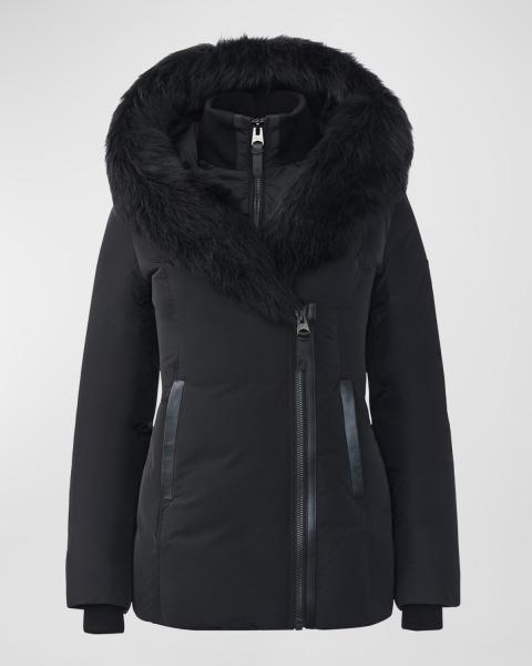 Eskandar Silk Wool Wide A-Line Chinese Collar Jacket | Neiman Marcus