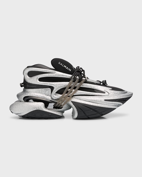 Balmain - Men's Unicorn Low-top Neoprene & Leather Chunky Sneakers main image 1