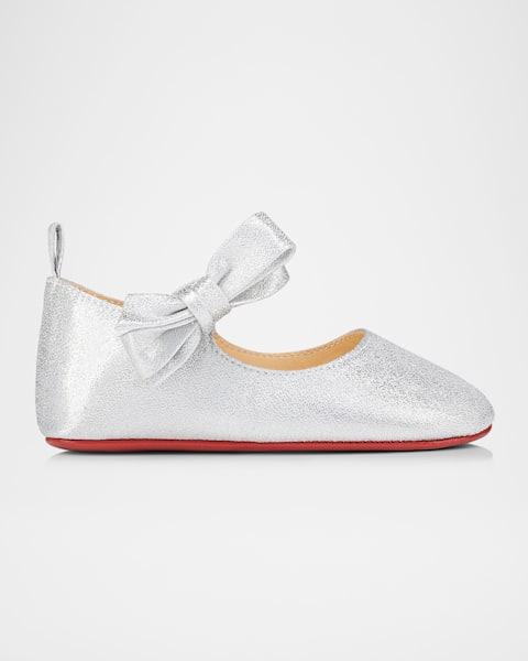 Girl's Simple Flower Red Sole Ballerina Flats, Baby