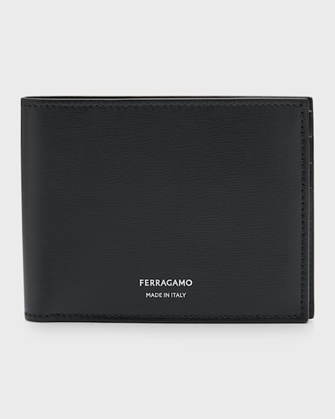 Ferragamo Men's Revival Gancini Bi-Fold Leather Wallet