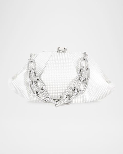 Bow Satin Top-Handle Bag