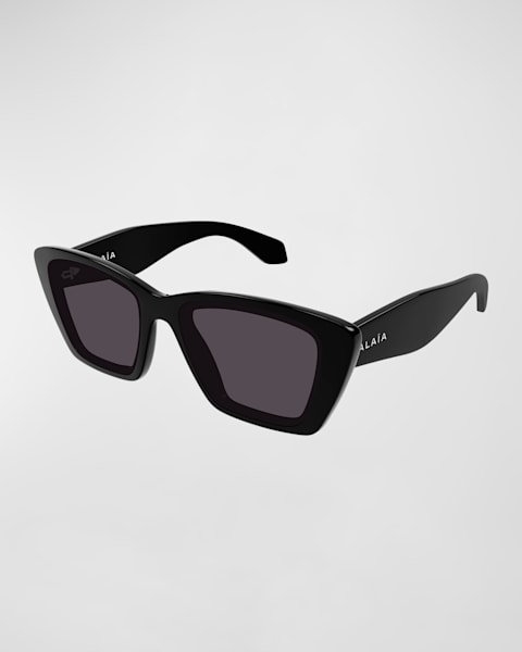 ALAIA アライア スクエア フレム サンクラス AA0065S0 002 ALAIA Beveled Acetate Rectangle Sunglasses | Neiman Marcus