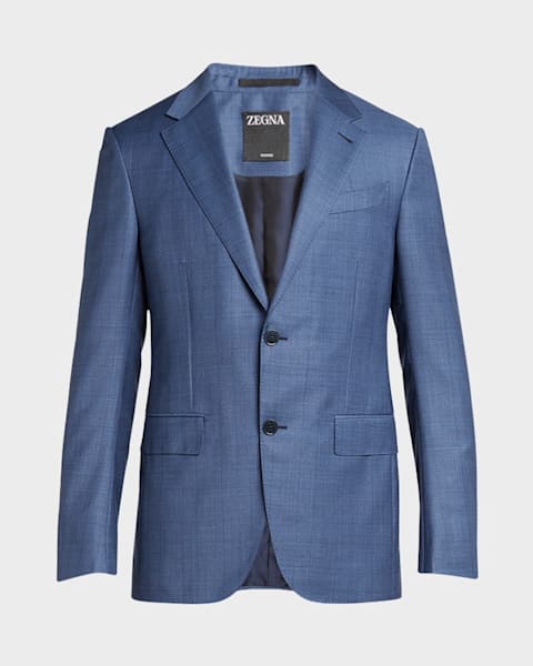 Men's Wool Sharkskin Suit