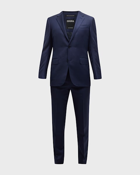 Men's Wool Sharkskin Suit