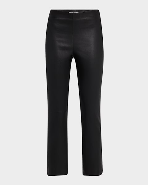 leather cigarette pants Women's Legging Sophia Cigarette Black by SPRWMN, L / Black