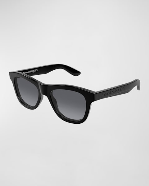 Men's AM0472SM Acetate Rectangle Sunglasses