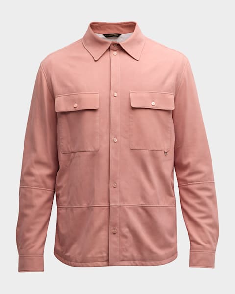 Ralph Lauren Purple Label Men's Wool-Cashmere Overshirt Ralph Lauren Purple Label Men's Wool-Cashmere Overshirt