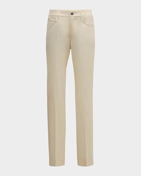 Giorgio Armani Men's Pleated Wool-Blend Suit Pants | Neiman
