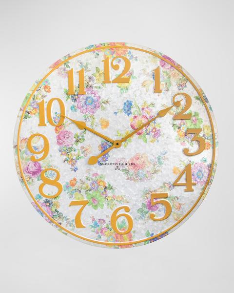 MacKenzie-Childs Royal Check Tile Wall Clock | Neiman Marcus