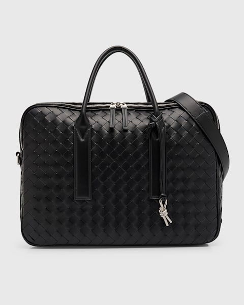 Bottega Veneta Men's Crossroad Padded Nylon Briefcase | Neiman Marcus