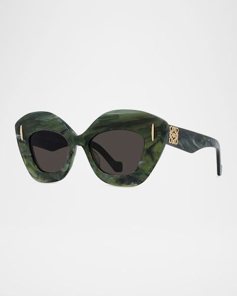 Loewe Anagram Acetate Butterfly Sunglasses | Neiman Marcus