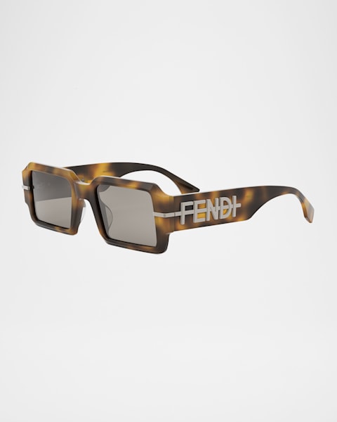 Fendi Men's FF Squared Rectangle Sunglasses | Neiman Marcus