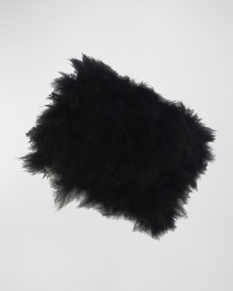 PRADA STYLE Black satin Knotted Headband triangular LOGO Prada Black Satin Triangle Logo Wide Headband Prada | TLC main image 3