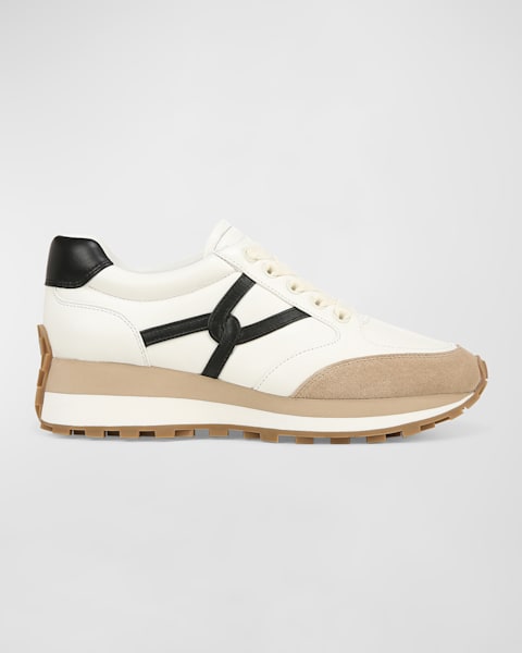Valentina Suede Shearling Retro Sneakers