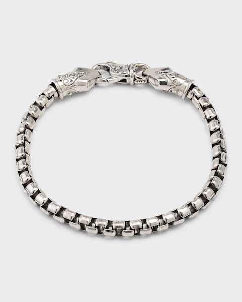 Tateossian Men's Matte Sterling Silver Chain Bracelet | Neiman Marcus