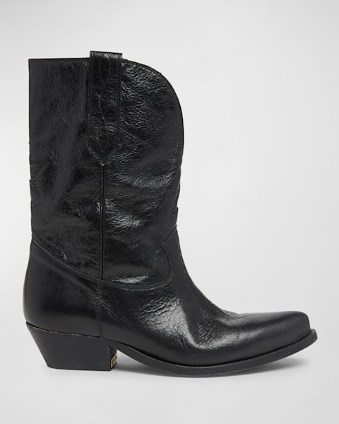 Golden Goose Young Leather Zip Cowboy Ankle Boots | Neiman